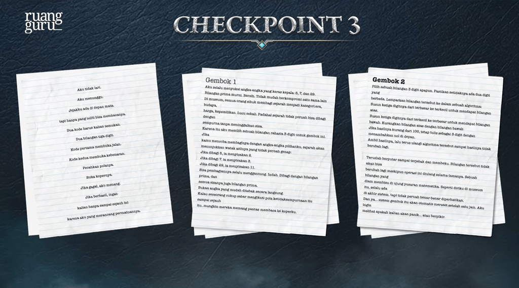 clue checkpoint 3 - game coc season 3 episode 12