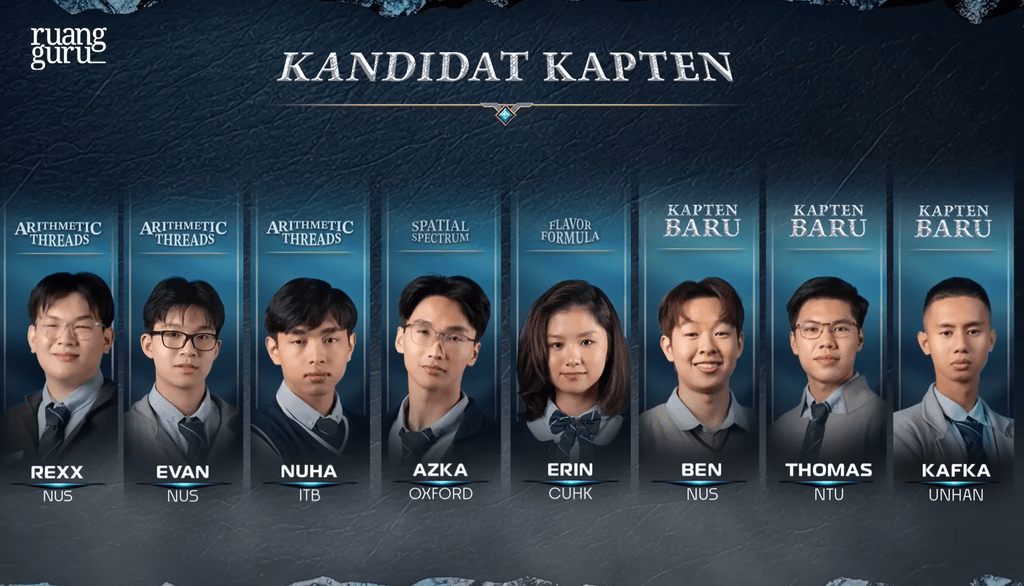 delapan tim kapten terpilih - coc season 3