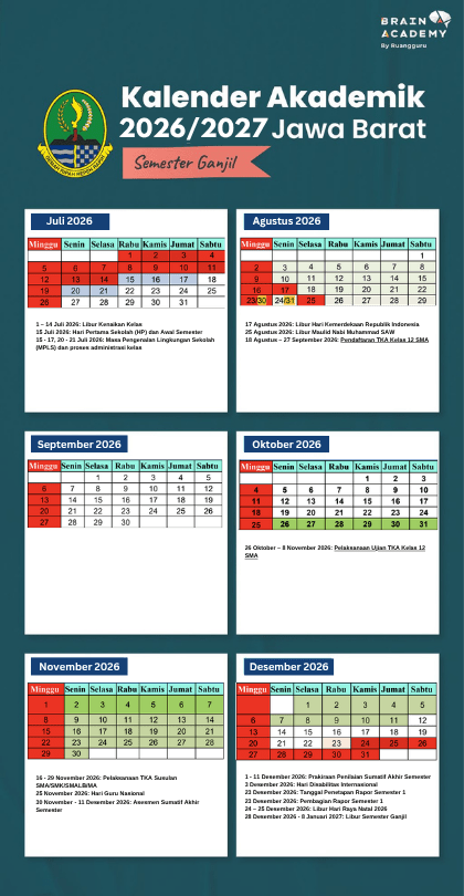 kalender pendidikan jawa barat semester ganjil