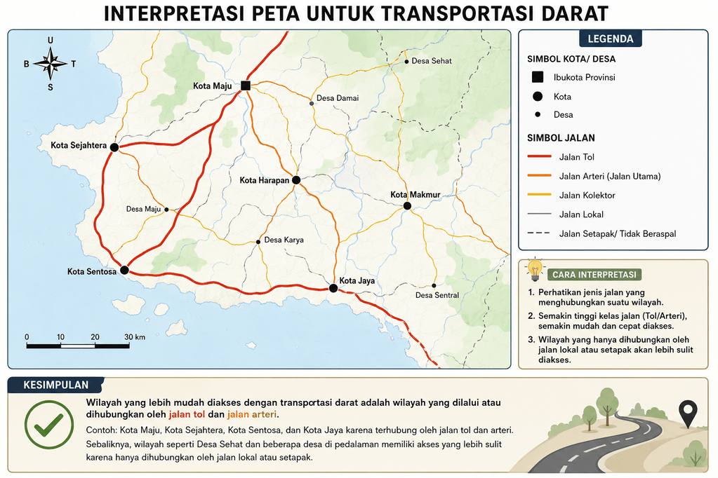 Interpretasi Peta Transportasi Darat