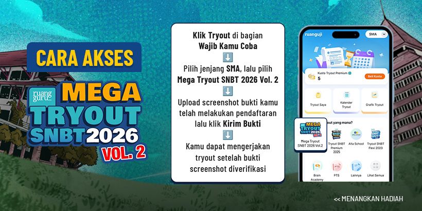 cara akses mega tryout snbt utbk ruangguru
