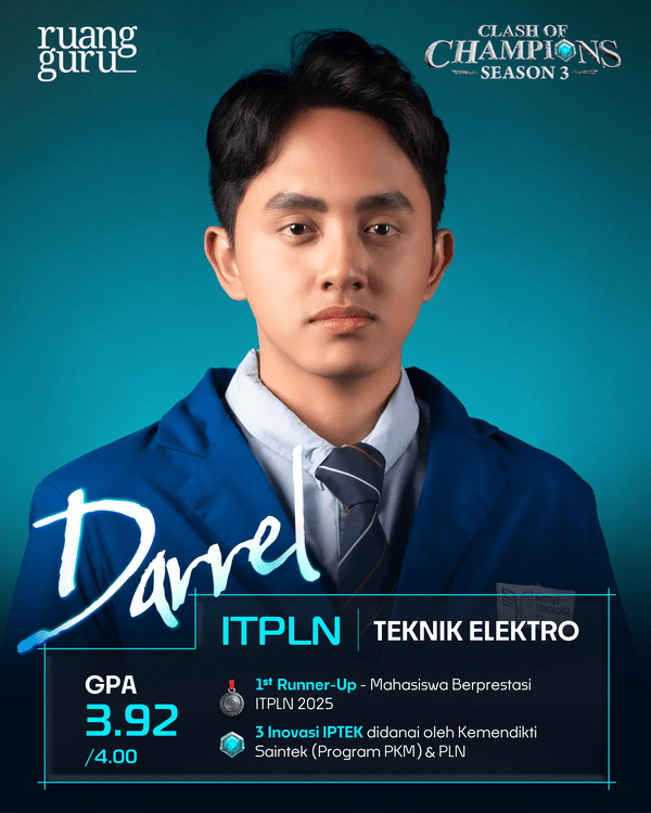 profil darrel - peserta coc season 3