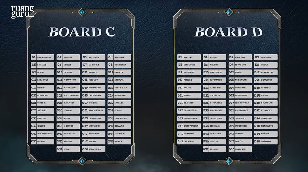 Board C & D Anagram