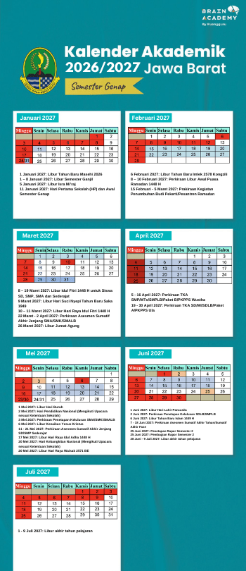 kalender pendidikan jawa barat semester ganjil