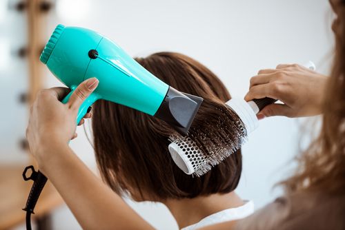 Hair dryer in a salon