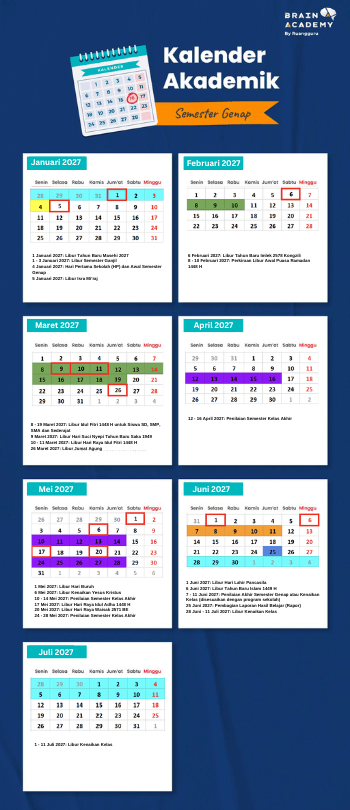 kalender pendidikan semester genap