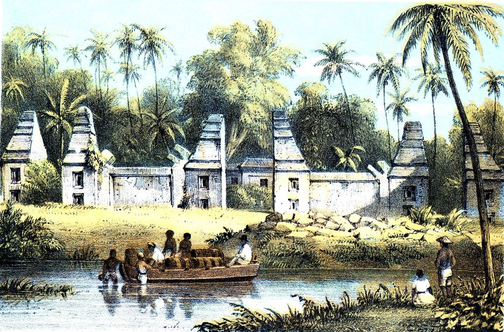 Reruntuhan Keraton Sultan pada tahun 1859