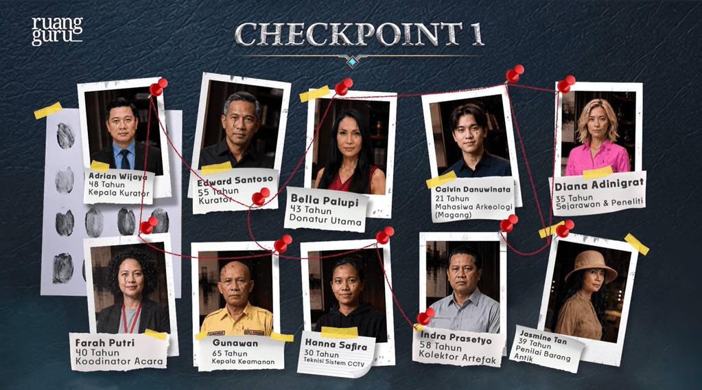 daftar tamu museum suspect - game coc season 3 episode 12