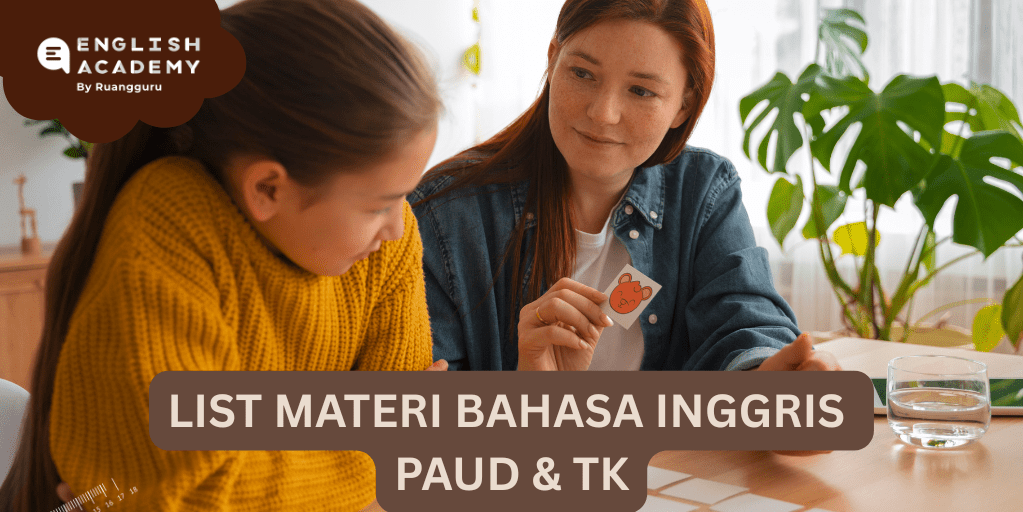 List Materi Bahasa Inggris untuk Anak TK dan PAUD