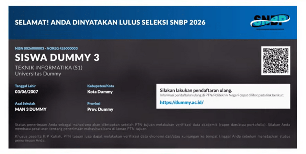 hasil pengumuman snbp 2026