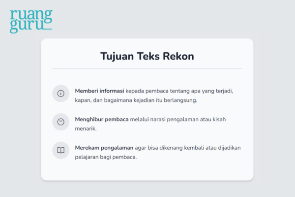 tujuan teks rekon