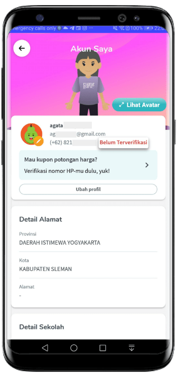 Screenshot belum terverifikasi