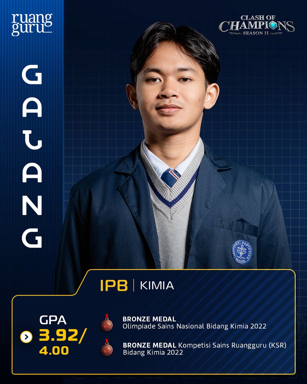 profil galang - peserta clash of champions