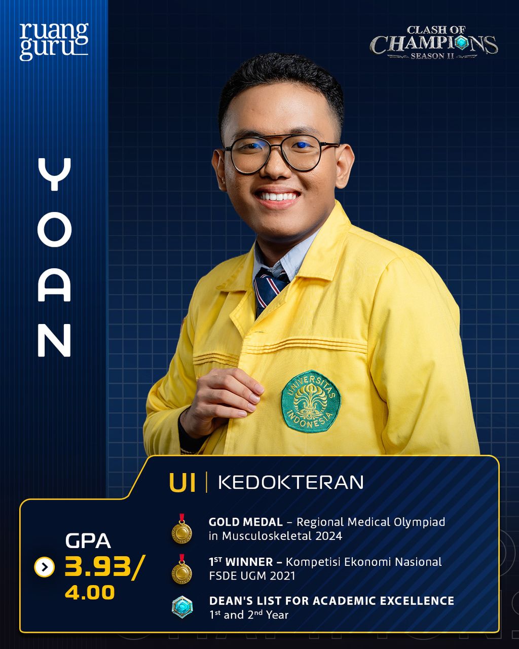 profil Yoan - peserta coc season 2
