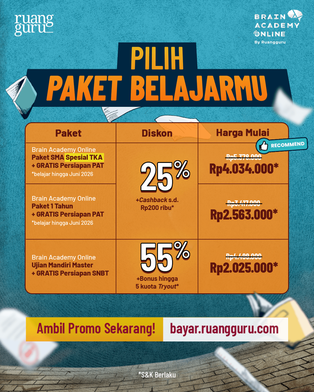 promo brain academy online