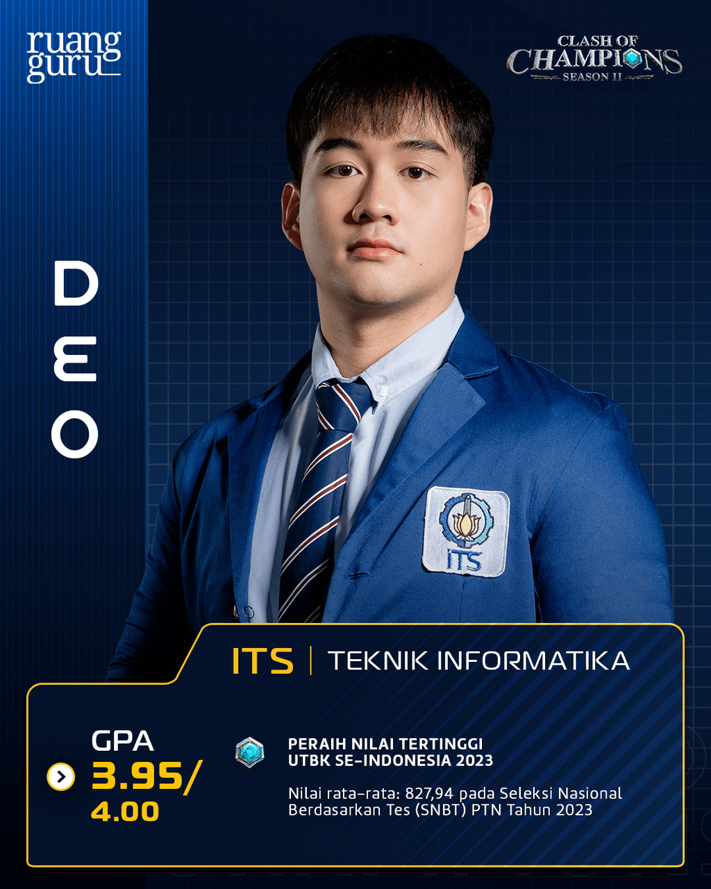 profil deo - peserta clash of champions season 2