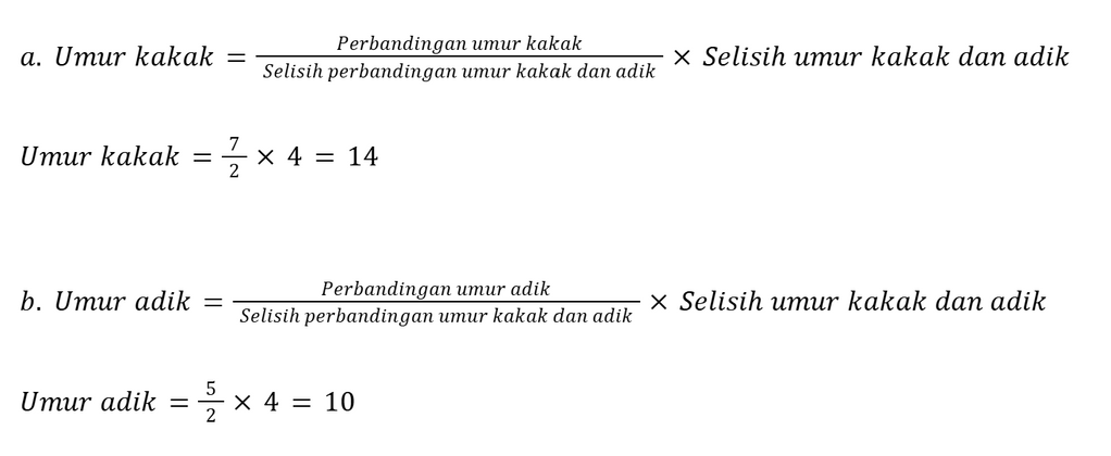 contoh soal perbandingan selisih