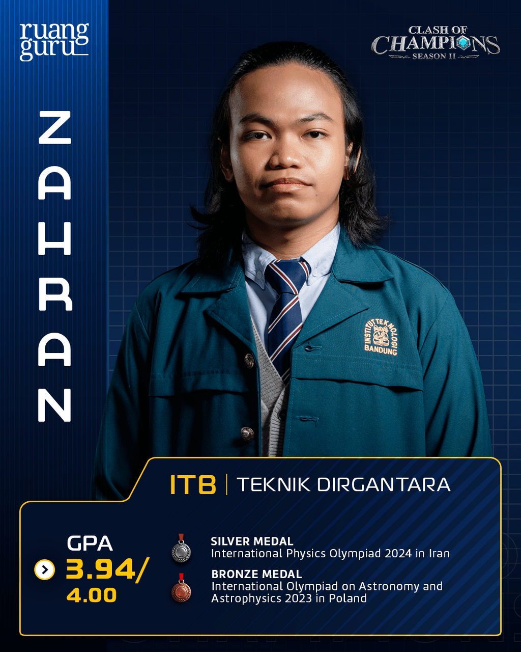 profil zahran - peserta clash of champions
