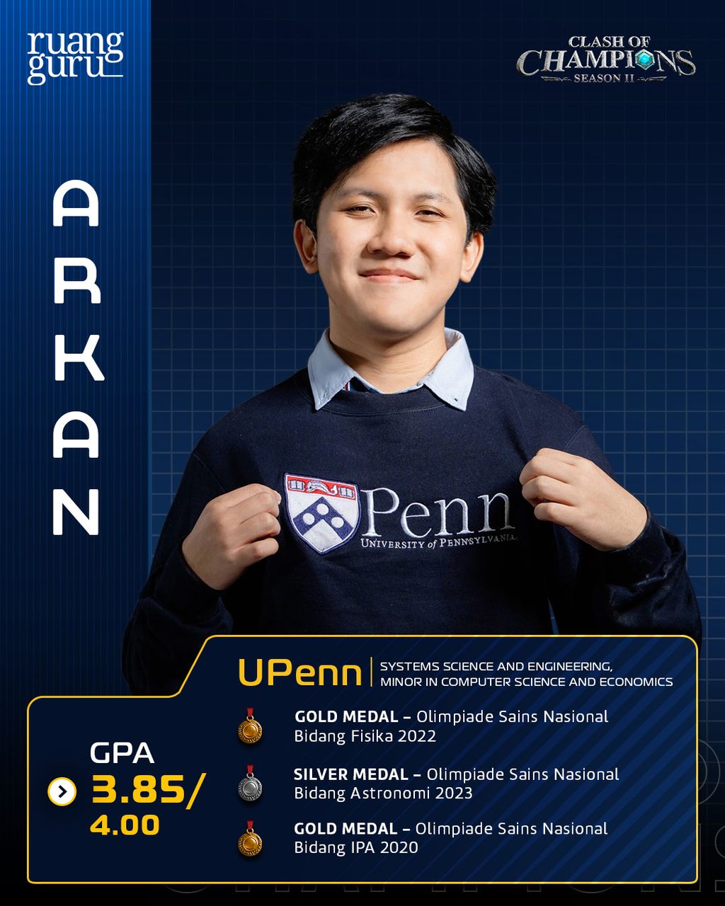 profil arkan - peserta coc season 2