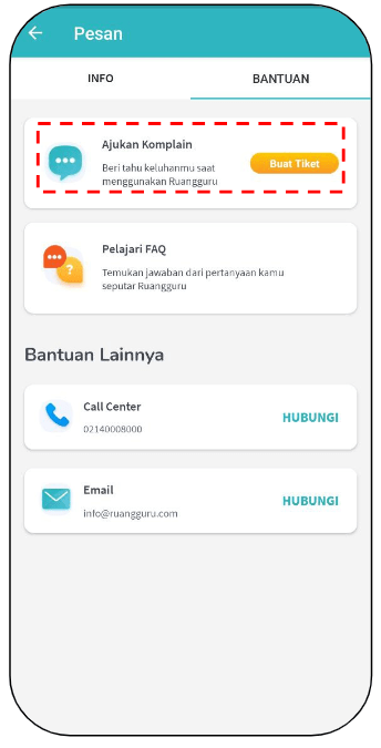 Screenshot Buat Tiket