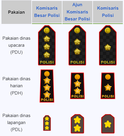 Pangkat polisi Perwira Menengah