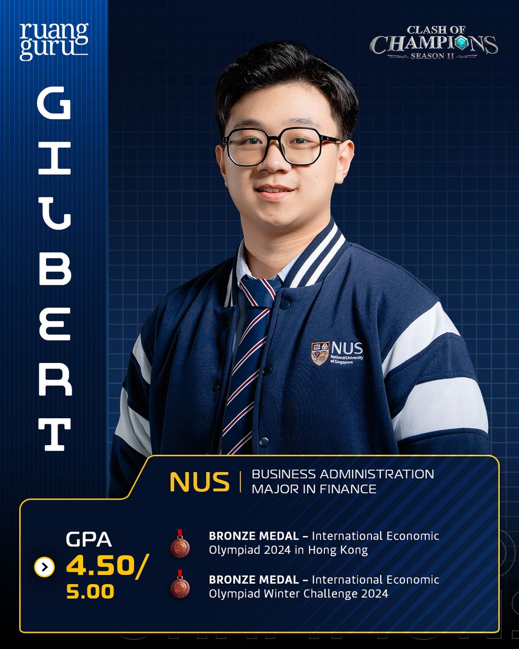 profil gilbert - peserta coc season 2