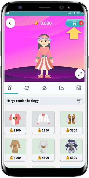 Screenshot Keranjang dan Beli