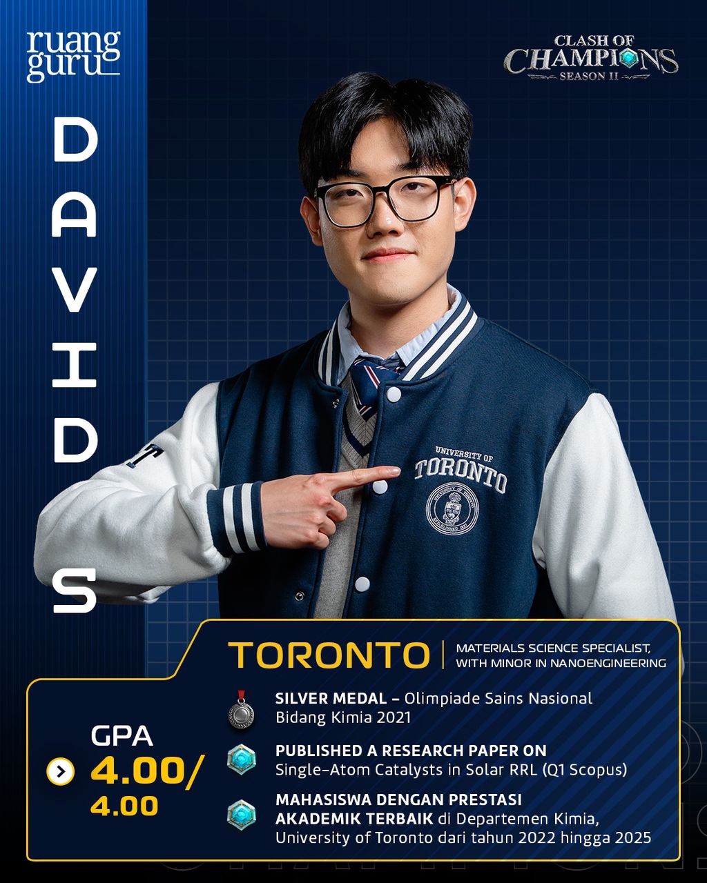 profil david - peserta coc season 2