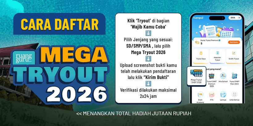 cara daftar mega tryout snbt dan tka ruangguru
