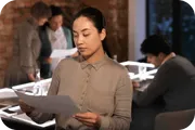 Person working alone