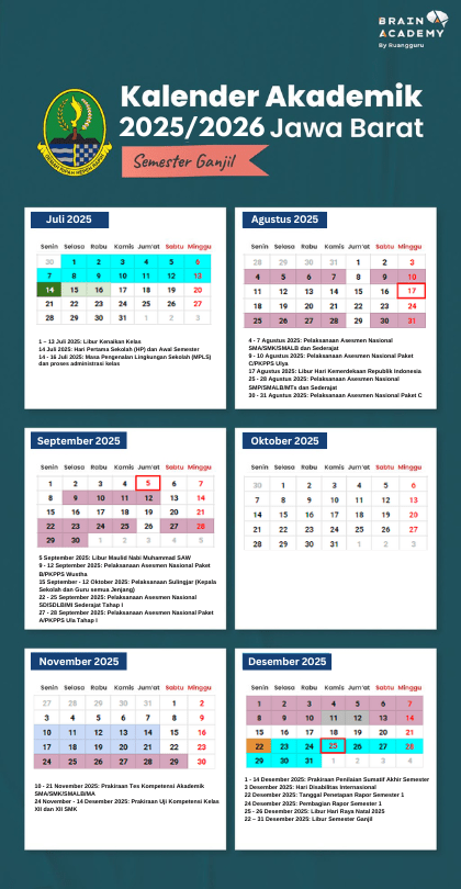 kalender pendidikan semester ganjil jawa barat