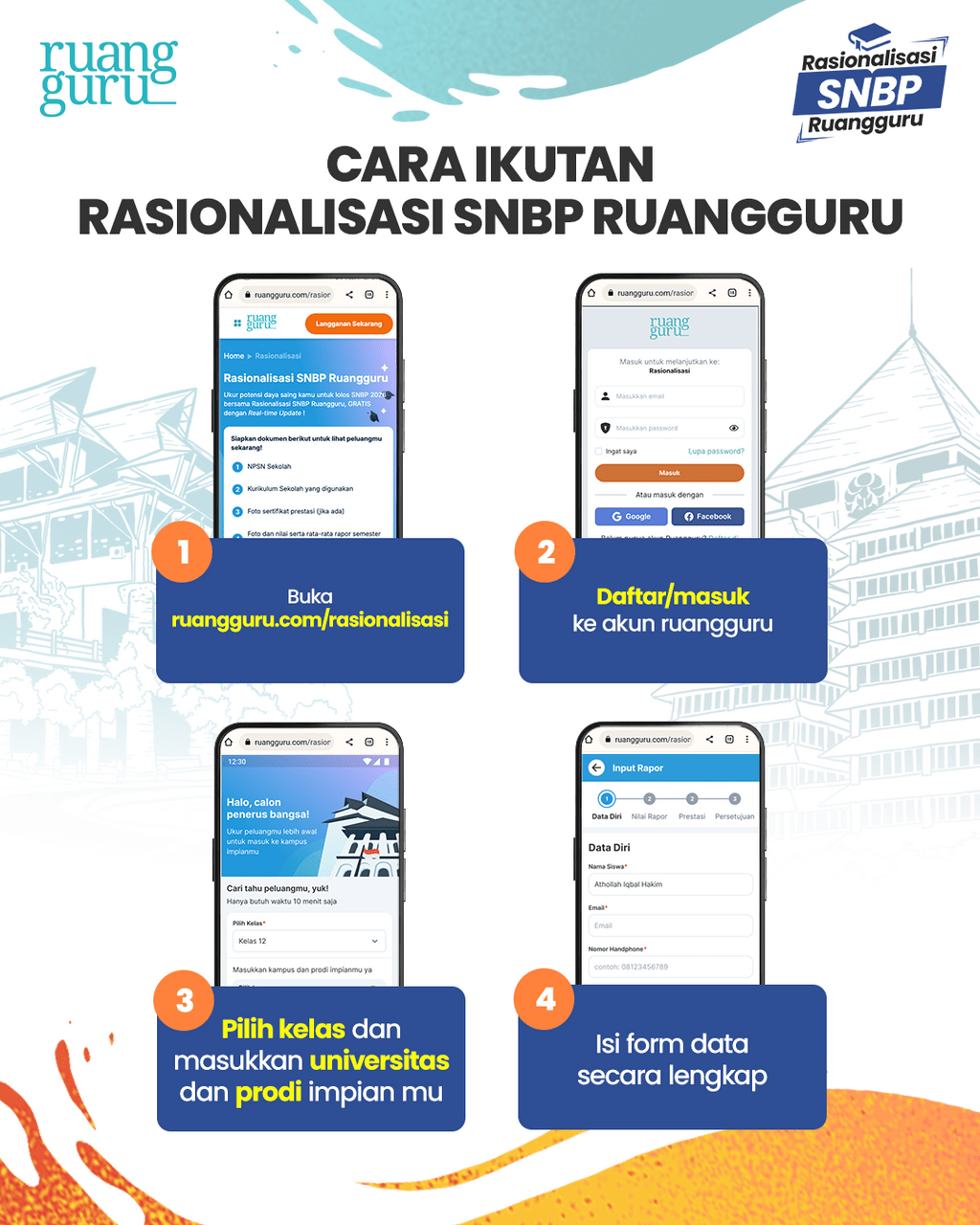 cara ikutan rasionalisasi snbp ruangguru