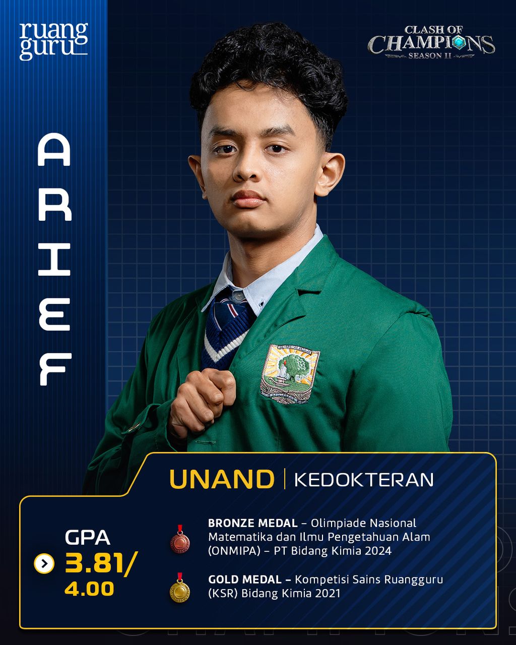 profil Arief - peserta coc season 2