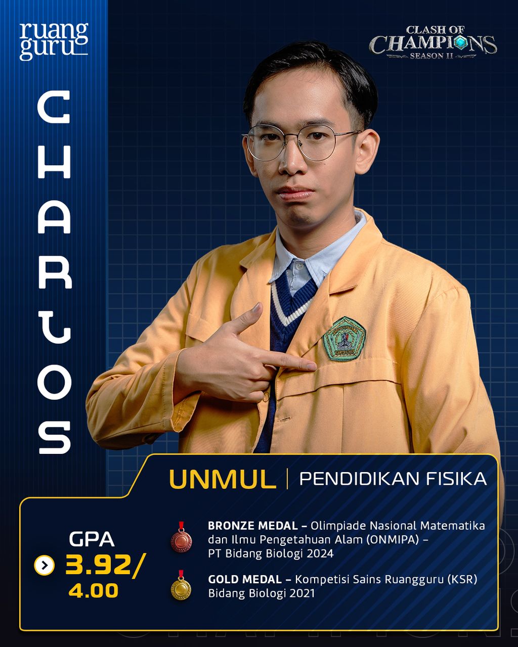 Profil Charlos - Peserta Clash of Champions