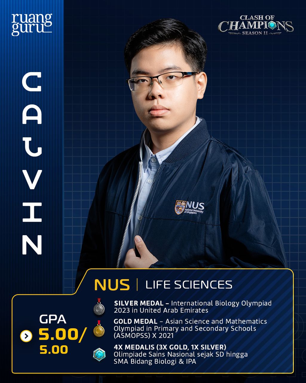 profil calvin - peserta coc season 2