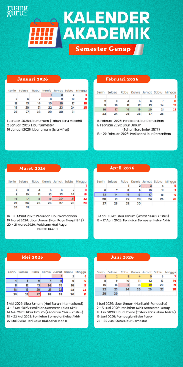 kalender pendidikan 2025/2026 semester genap