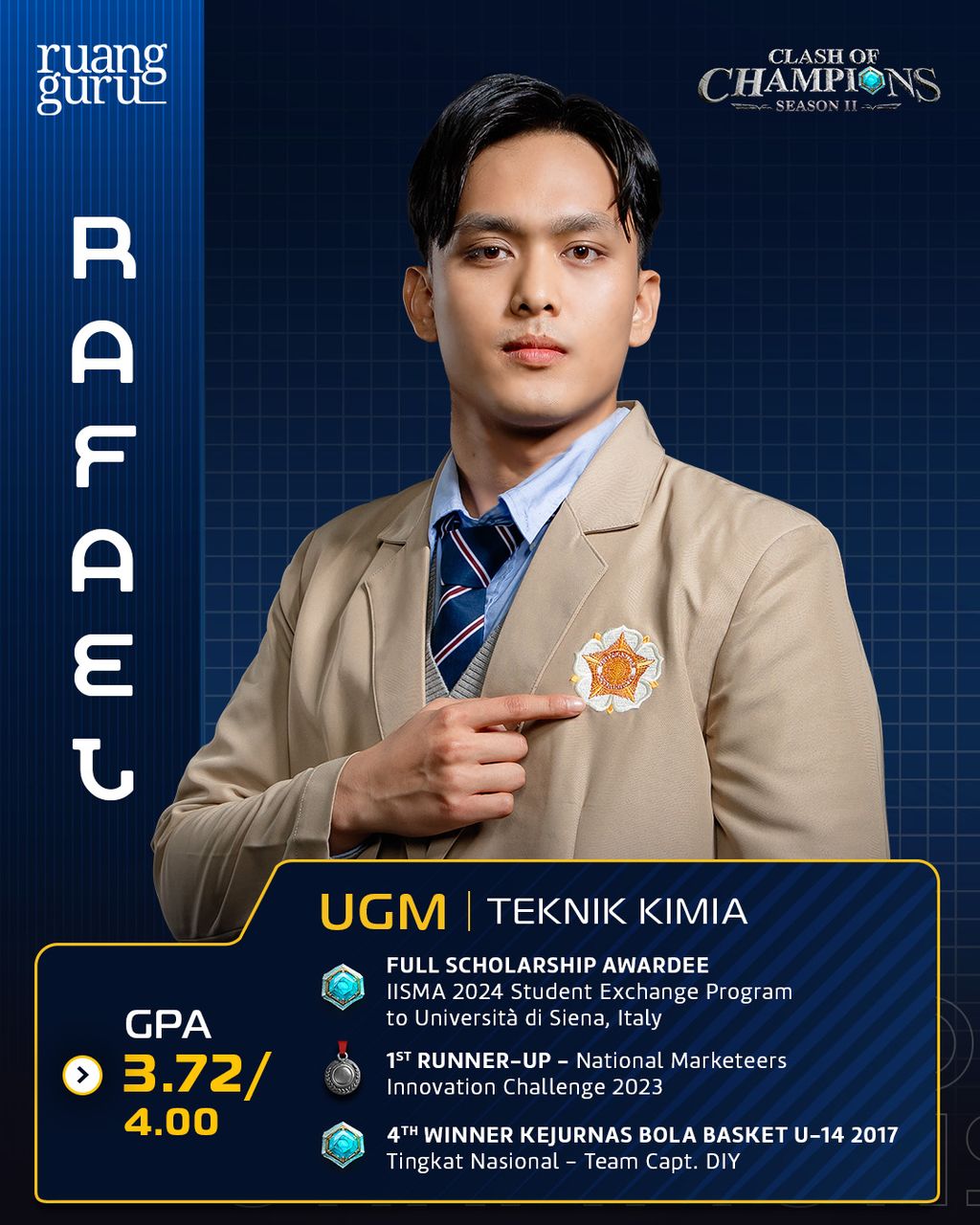 Profil Rafael - peserta coc season 2