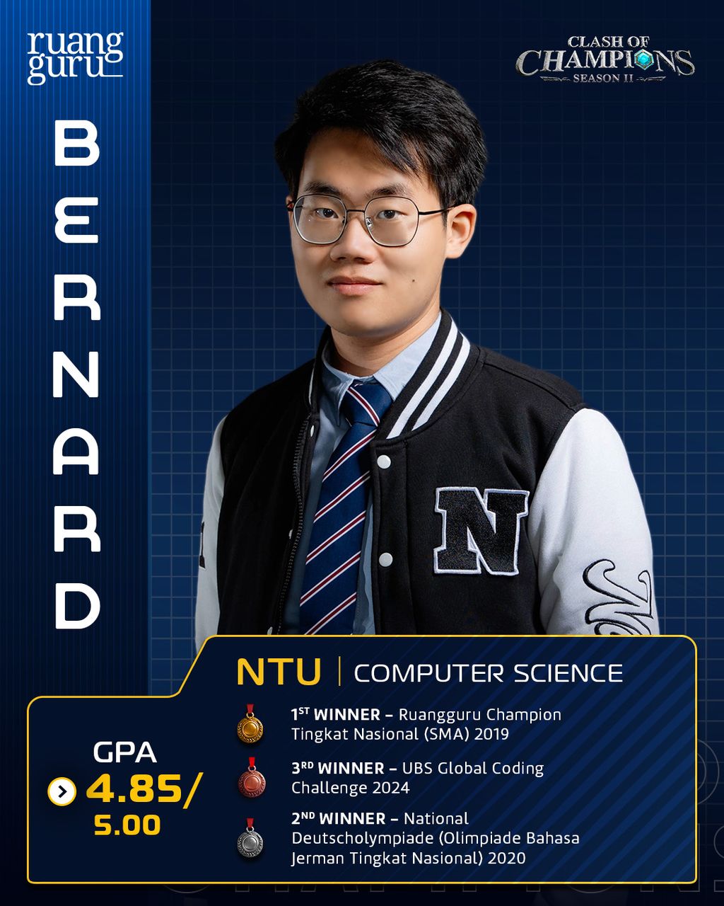 profil bernard - peserta coc season 2