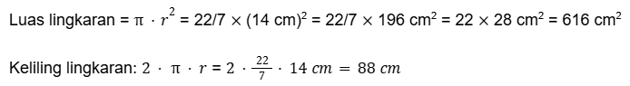 contoh soal luas dan keliling lingkaran