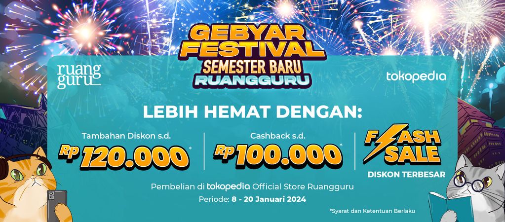 GEBYAR PROMO SEMESTER BARU DI TOKOPEDIA OFFICIAL STORE RUANGGURU!