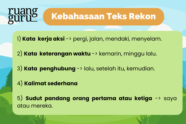 Kebahasaan Teks Rekon