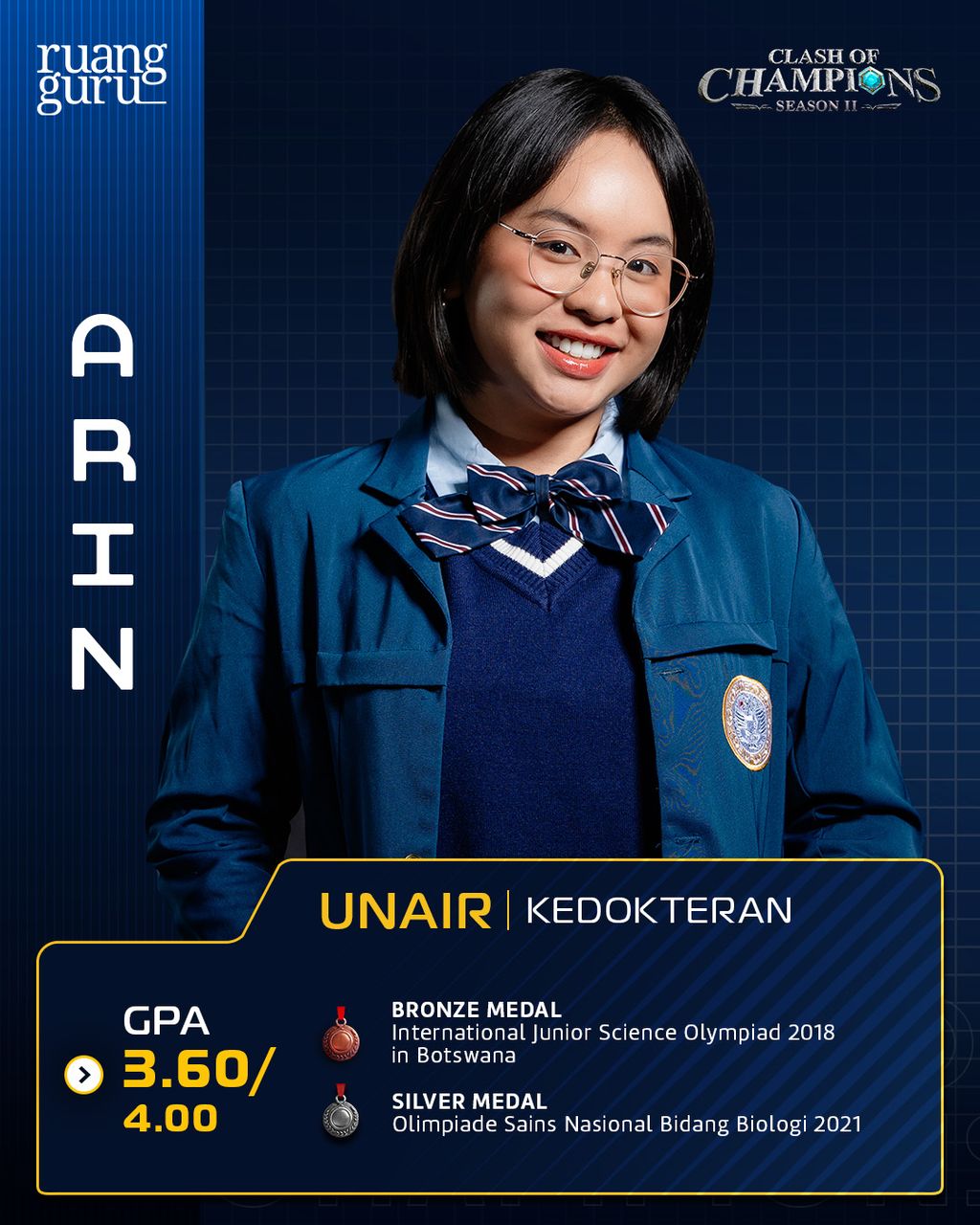 profil arin - peserta clash of champions