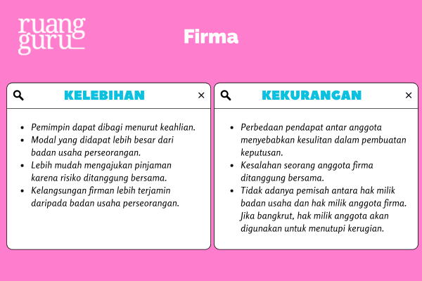 Kelebihan dan Kekurangan Firma