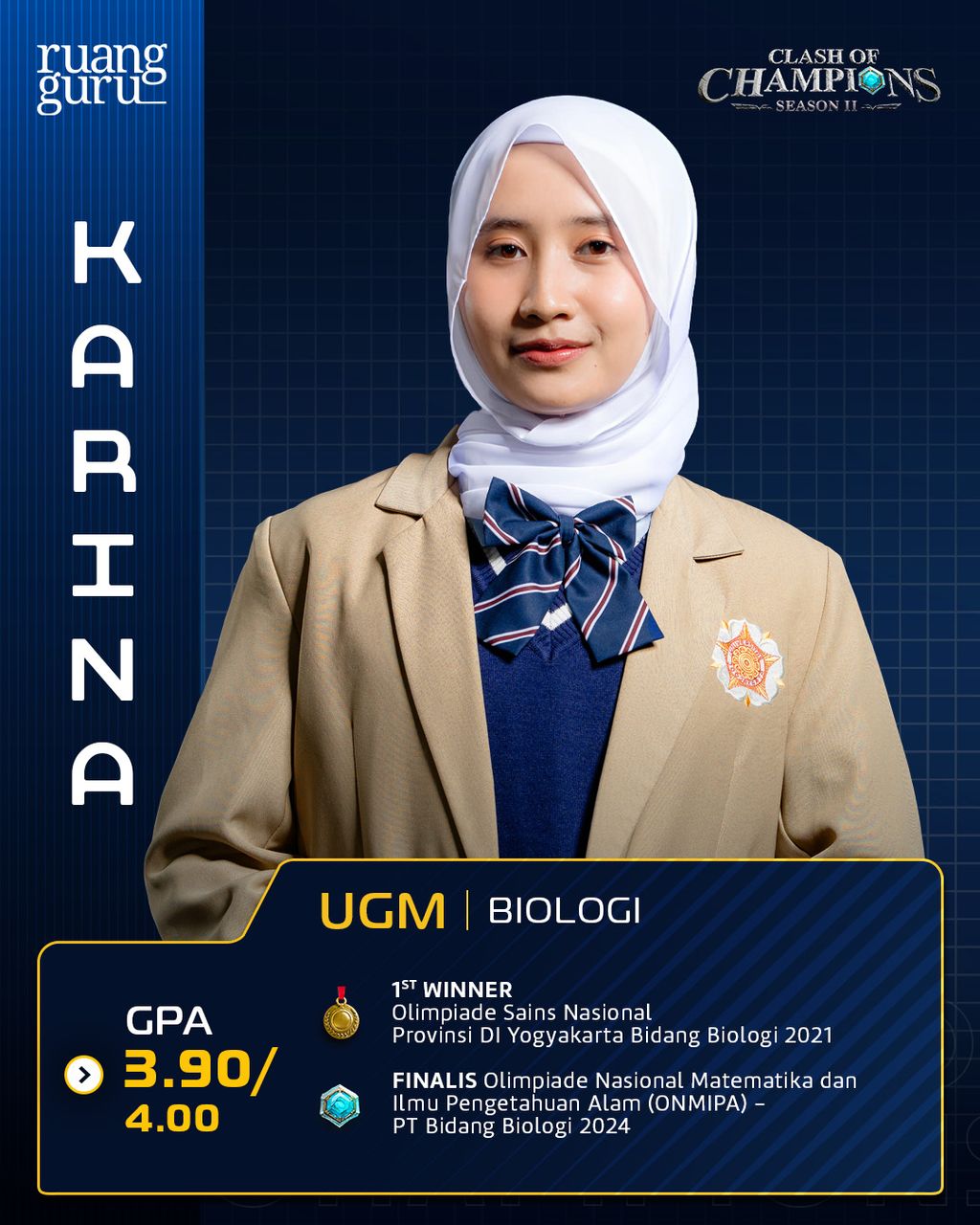 profil Karina - peserta clash of champions