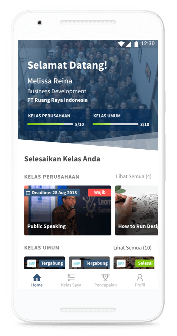 Aplikasi LMS Ruangkerja di Mobile