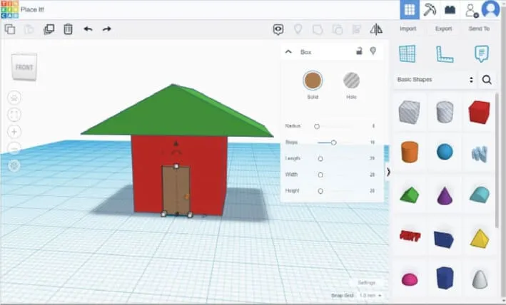 project 3d bricks and tinkercad